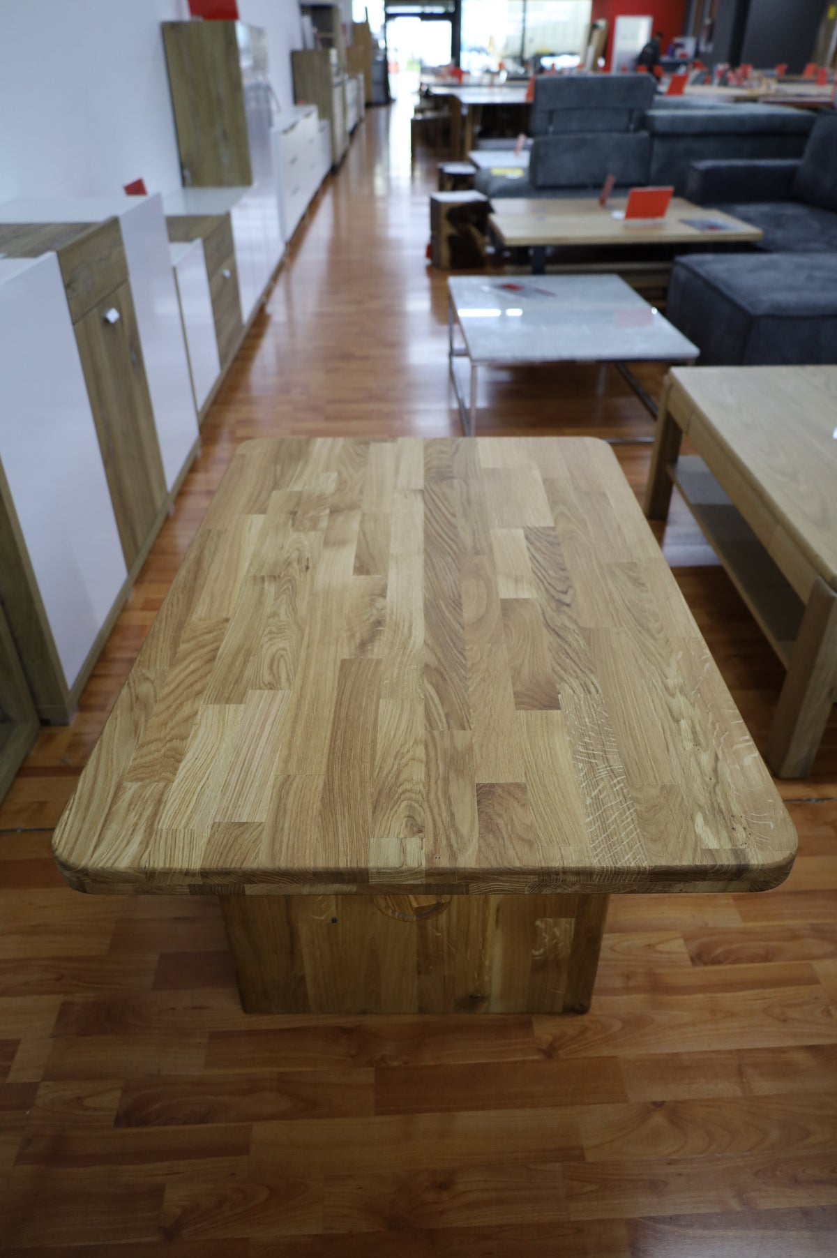 Couchtisch Tisch + Massivholz Eiche + Höhenverstellbar – möbel-outlet-24
